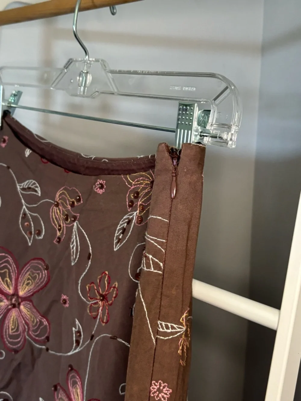 Covington Embroidered Floral A-Line Skirt - Picture 11 of 13